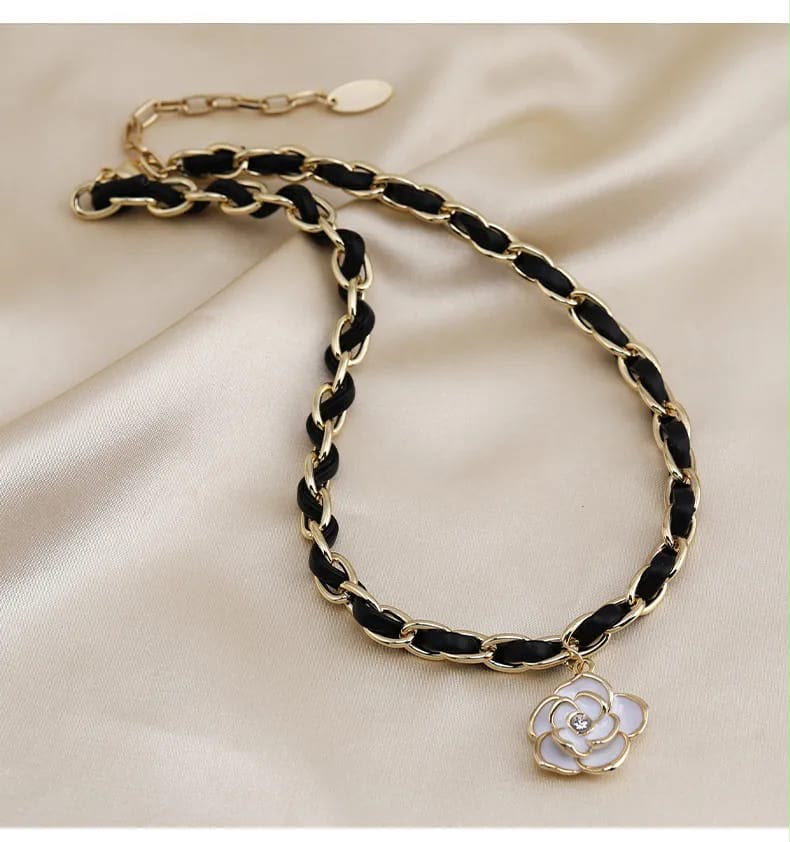 Leather woven chain