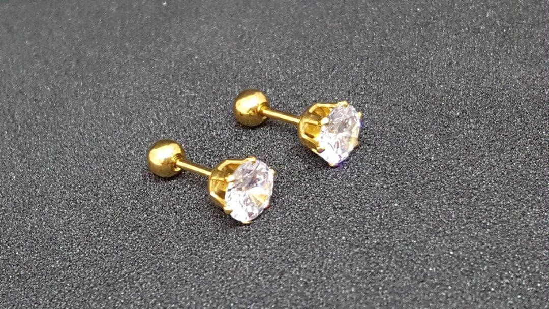 Single Stone Earings