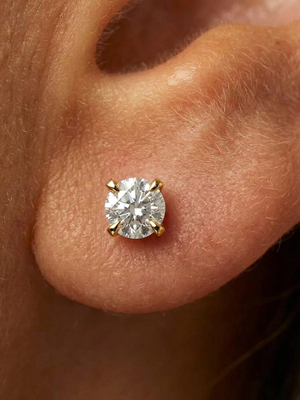 Single Stone Earings