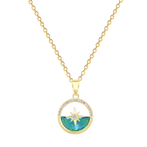 North Star Ocean Necklace – Celestial Star & Ocean Necklace for Women | ZewarDaan