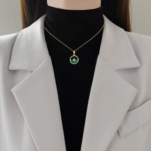 North Star Ocean Necklace – Celestial Star & Ocean Necklace for Women | ZewarDaan