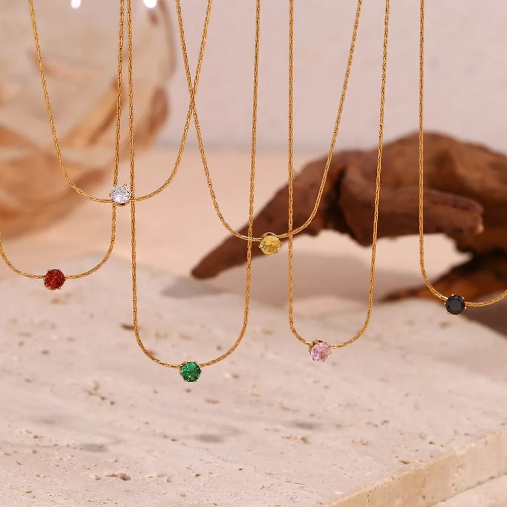 Floating Gem Necklace