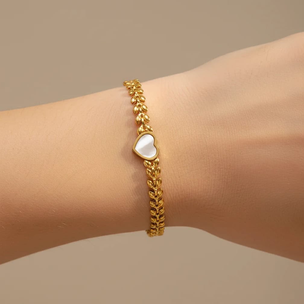 LIVIA WHEAT HEART BRACELET